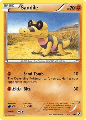 Pokemon TCG - Black & White - Sandile - 63/114
