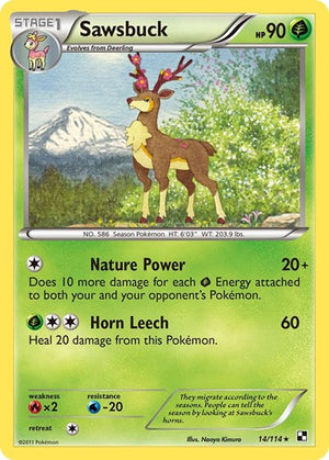 Pokemon TCG - Black & White - Sawsbuck - 14/114