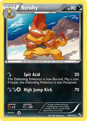 Pokemon TCG - Black & White - Scrafty - 69/114