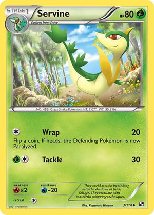 Pokemon TCG - Black & White - Servine - 3/114