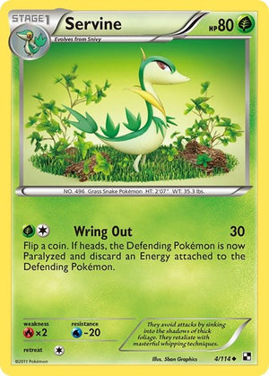 Pokemon TCG - Black & White - Servine - 4/114