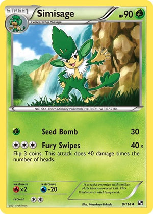 Pokemon TCG - Black & White - Simisage - 8/114
