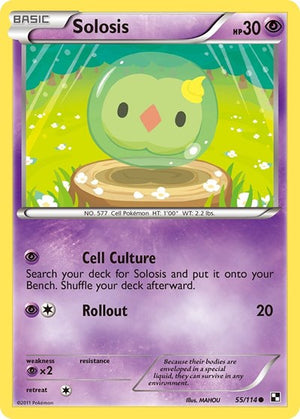 Pokemon TCG - Black & White - Solosis - 55/114 - Reverse Holofoil