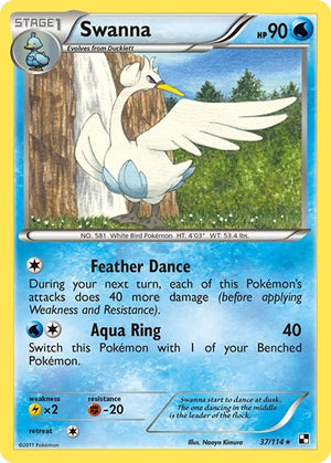 Pokemon TCG - Black & White - Swanna - 37/114 - Reverse Holofoil