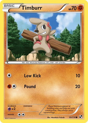 Pokemon TCG - Black & White - Timburr - 59/114