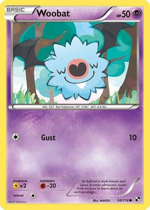 Pokemon TCG - Black & White - Woobat - 50/114 - Reverse Holofoil
