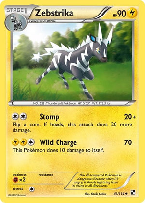 Pokemon TCG - Black & White - Zebstrika - 42/114