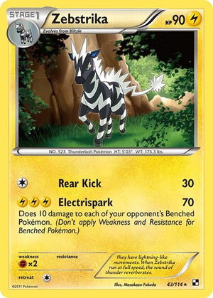 Pokemon TCG - Black & White - Zebstrika - 43/114