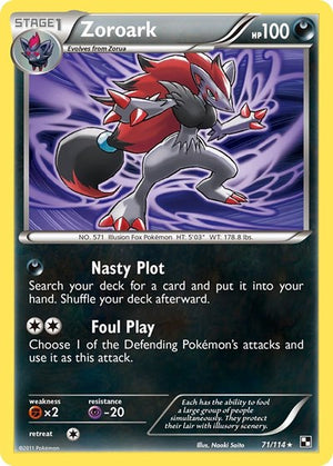Pokemon TCG - Black & White - Zoroark - 71/114 - Holofoil