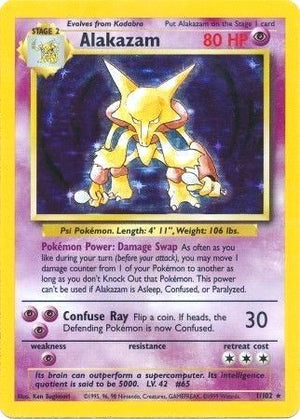 Pokemon TCG - Base Set - Alakazam - 001/102 - Holofoil