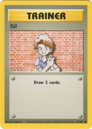 Pokemon TCG - Base Set - Bill - 091/102