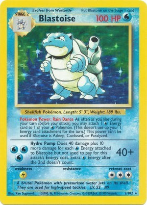 Pokemon TCG - Base Set - Blastoise - 002/102 - Holofoil
