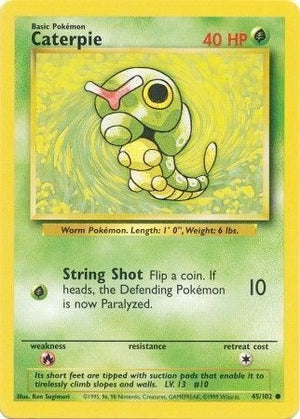Pokemon TCG - Base Set - Caterpie - 045/102