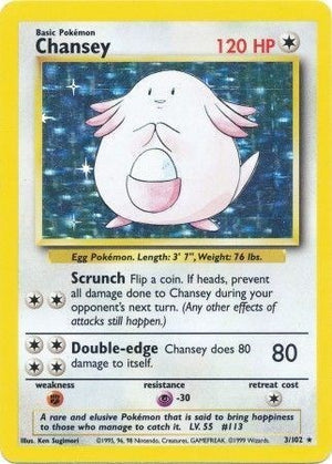 Pokemon TCG - Base Set - Chansey - 003/102 - Holofoil