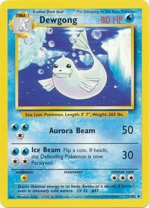 Pokemon TCG - Base Set - Dewgong - 025/102