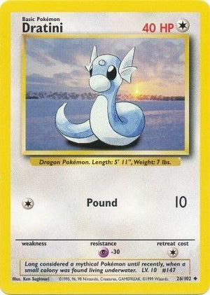 Pokemon TCG - Base Set - Dratini - 026/102
