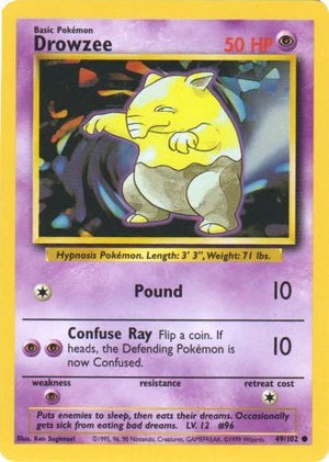 Pokemon TCG - Base Set - Drowzee - 049/102