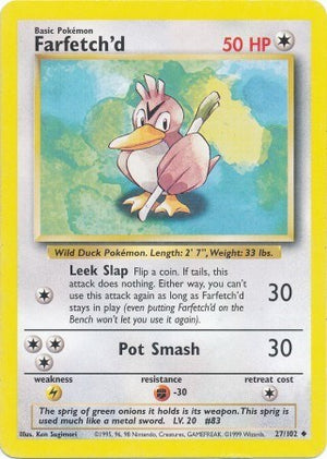 Pokemon TCG - Base Set - Farfetch'd - 027/102