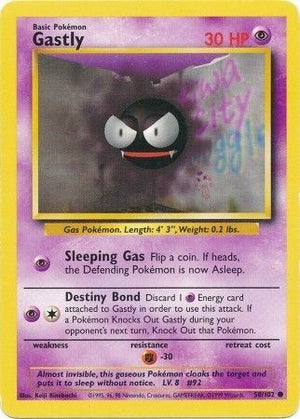 Pokemon TCG - Base Set - Gastly - 050/102