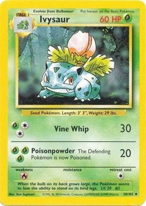 Pokemon TCG - Base Set - Ivysaur - 030/102