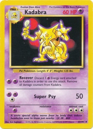 Pokemon TCG - Base Set - Kadabra - 032/102
