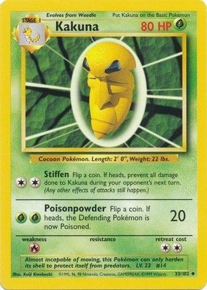 Pokemon TCG - Base Set - Kakuna - 033/102