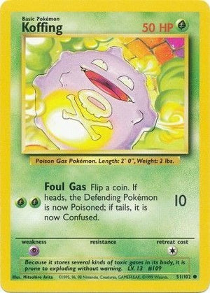 Pokemon TCG - Base Set - Koffing - 051/102