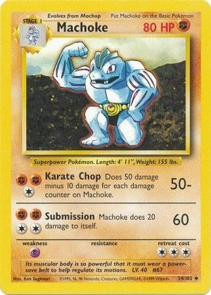 Pokemon TCG - Base Set - Machoke - 034/102