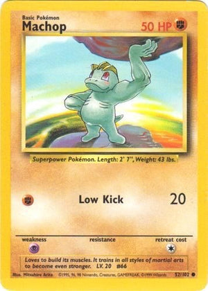 Pokemon TCG - Base Set - Machop - 052/102