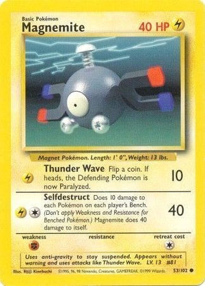 Pokemon TCG - Base Set - Magnemite - 053/102