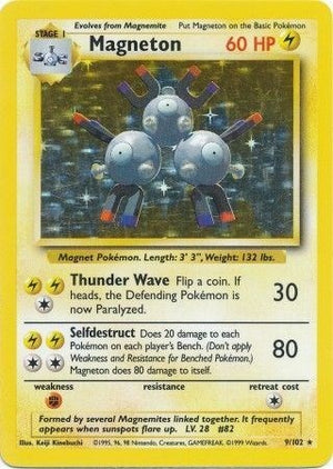 Pokemon TCG - Base Set - Magneton - 009/102 - Holofoil