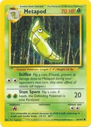 Pokemon TCG - Base Set - Metapod - 054/102