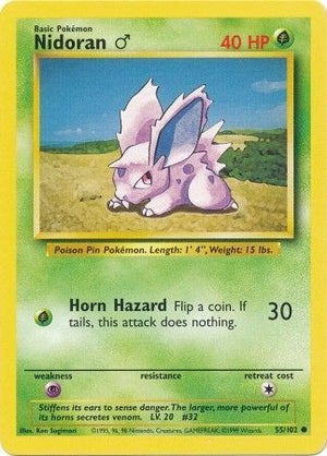 Pokemon TCG - Base Set - Nidoran M - 055/102
