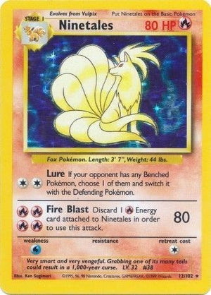 Pokemon TCG - Base Set - Ninetales - 012/102 - Holofoil