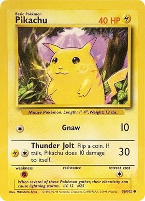Pokemon TCG - Base Set - Pikachu - 058/102