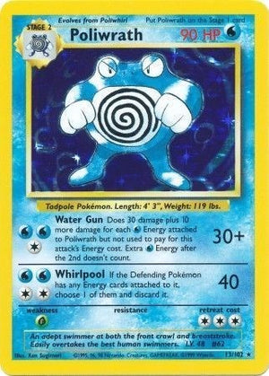 Pokemon TCG - Base Set - Poliwrath - 013/102 - Holofoil