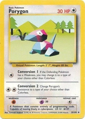 Pokemon TCG - Base Set - Porygon - 039/102