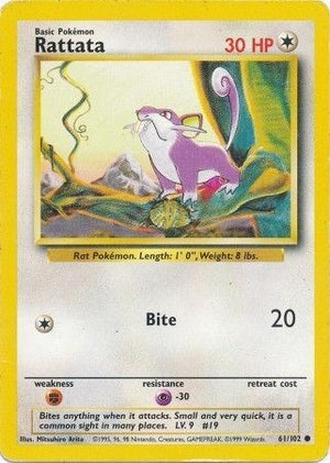 Pokemon TCG - Base Set - Rattata - 061/102