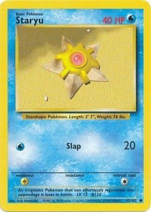 Pokemon TCG - Base Set - Staryu - 065/102