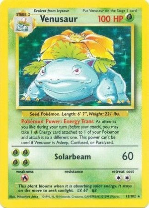 Pokemon TCG - Base Set - Venusaur - 015/102 - Holofoil