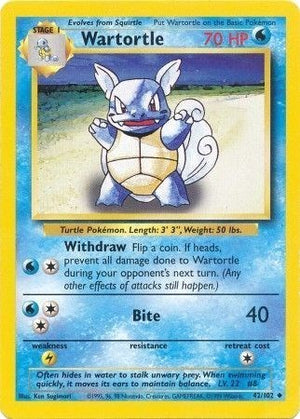 Pokemon TCG - Base Set - Wartortle - 042/102