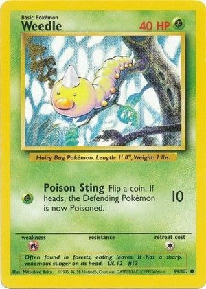 Pokemon TCG - Base Set - Weedle - 069/102