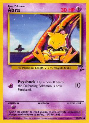 Pokemon TCG - Base Set 2 - Abra - 065/130
