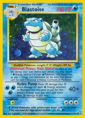 Pokemon TCG - Base Set 2 - Blastoise - 002/130 - Holofoil
