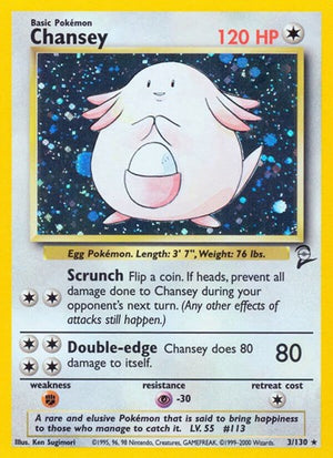 Pokemon TCG - Base Set 2 - Chansey - 003/130 - Holofoil