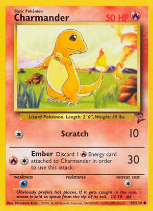 Pokemon TCG - Base Set 2 - Charmander - 069/130