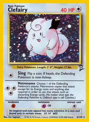 Pokemon TCG - Base Set 2 - Clefairy - 006/130 - Holofoil
