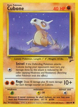 Pokemon TCG - Base Set 2 - Cubone - 070/130
