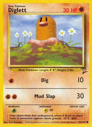 Pokemon TCG - Base Set 2 - Diglett - 071/130