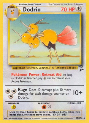 Pokemon TCG - Base Set 2 - Dodrio - 037/130